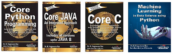 Dr R Nageswara Rao author of Core Python Programming, Core Java, Machine Learning textbooks